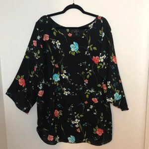 Worthington Black Floral Blouse - Size 3X